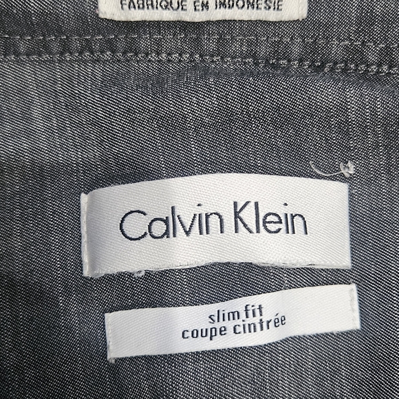 Calvin Klein Collection Charcoal Button-Down Shirt - Picture 2 of 8